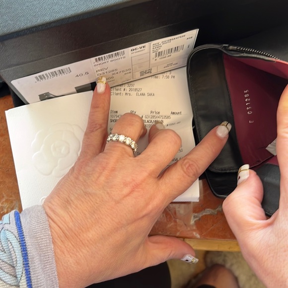 Authentic Chanel almost new booties jell 4” heels & soul thats super comfortable - Picture 8 of 9